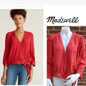 Madewell plunging neckline top XXL NWT‎